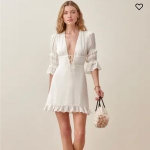 NWT Reformation Laurelei Dress Ivory - Size 8